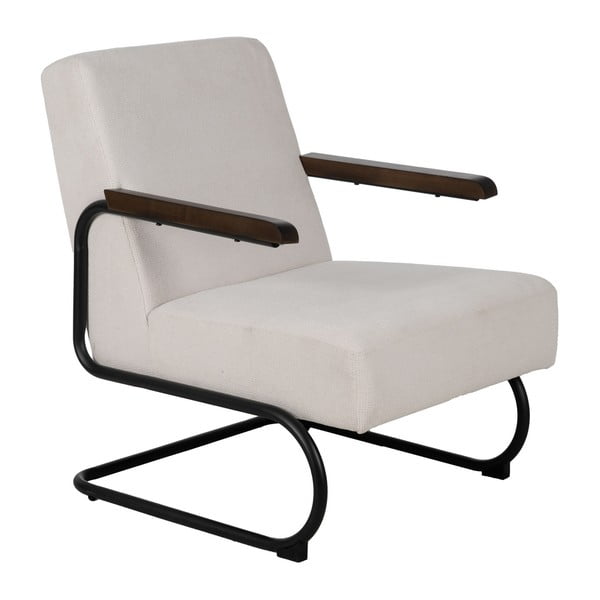 Poltrona beige con rivestimento in ciniglia Industra – Ixia