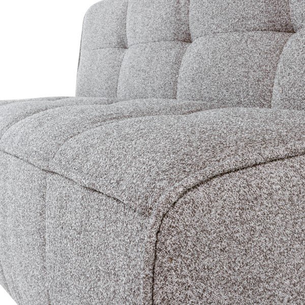 Panchina grigio chiaro in imbottito con rivestimento in bouclé Cluster – vtwonen-image-1