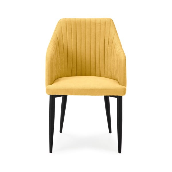 Set di sedie da pranzo gialla in imbottito 2 pz Nadi – Marckeric-image-2