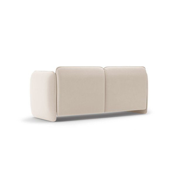 Divano color crema con rivestimento in velluto 168 cm Georgia – Micadoni -image-3