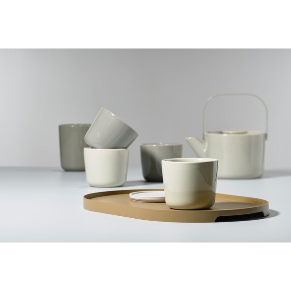 Vassoio da portata in acciaio beige scuro Singles - Zone-image-2