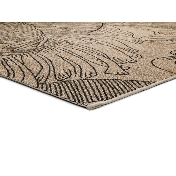 Tappeto di colore naturale in misto iuta 60x110 cm Lotto Monstera – Universal-image-2