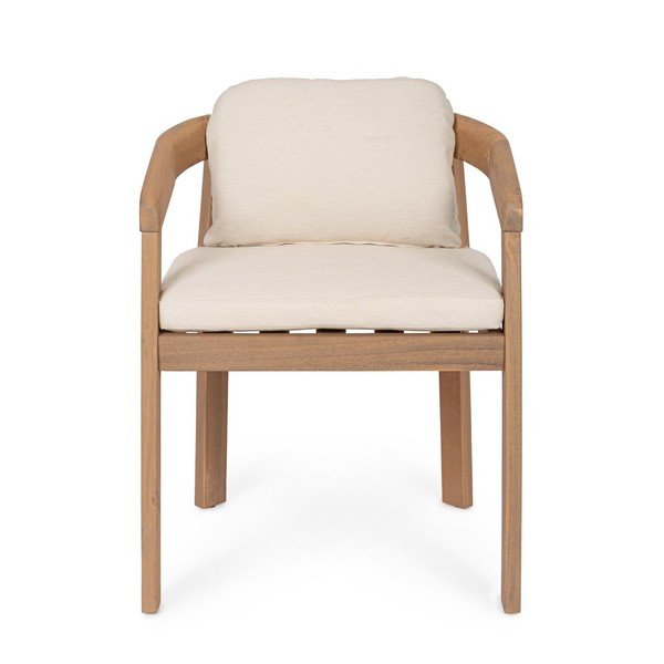 Sedia da esterno di colore naturale in legno massiccio Pablo – Bizzotto-image-2