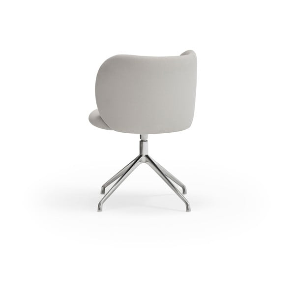 Sedia da pranzo grigio chiaro in imbottito Mogi – Teulat-image-3