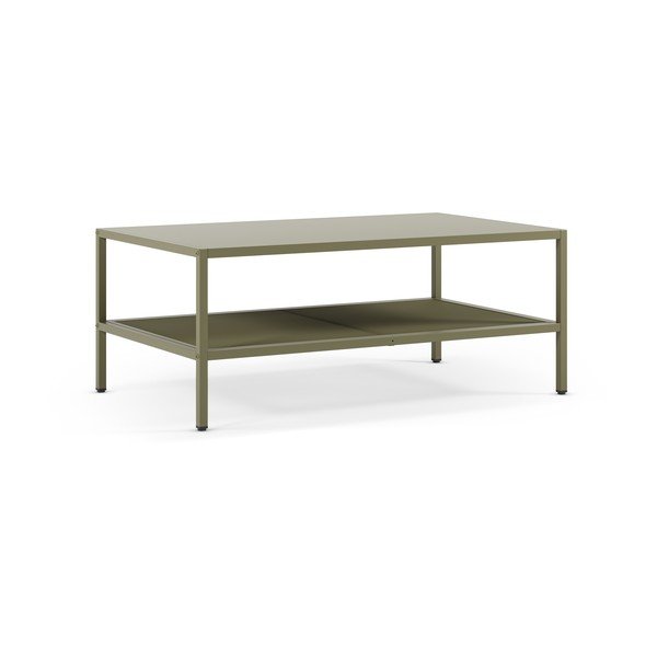 Tavolino da salotto verde in metallo 60x100 cm Fayna – Marckeric