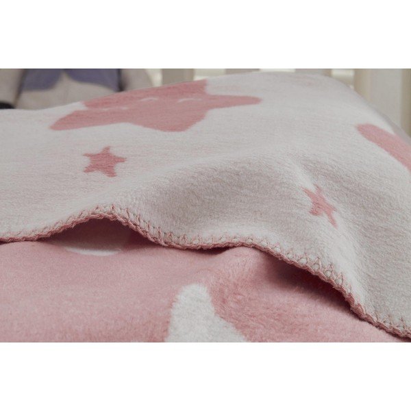 Coperta per bambini rosa in vello 100x120 cm Star – Mijolnir-image-2