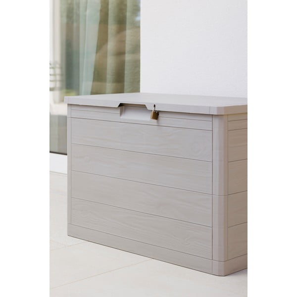 Contenitore da giardino grigio chiaro in plastica Woodys – Toomax-image-3