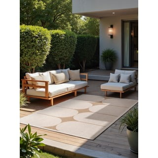 Tappeto da interno/esterno beige/avorio 200x290 cm Duet Bowen – NORTHRUGS