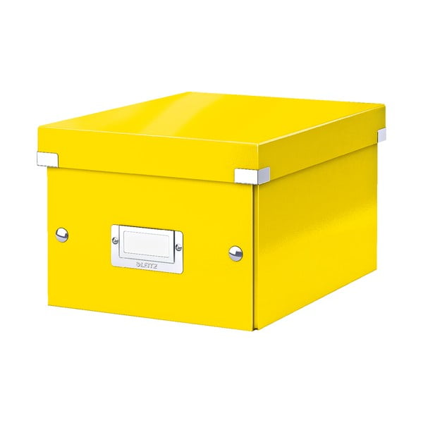 Scatola di cartone gialla con coperchio Click&Store - Leitz