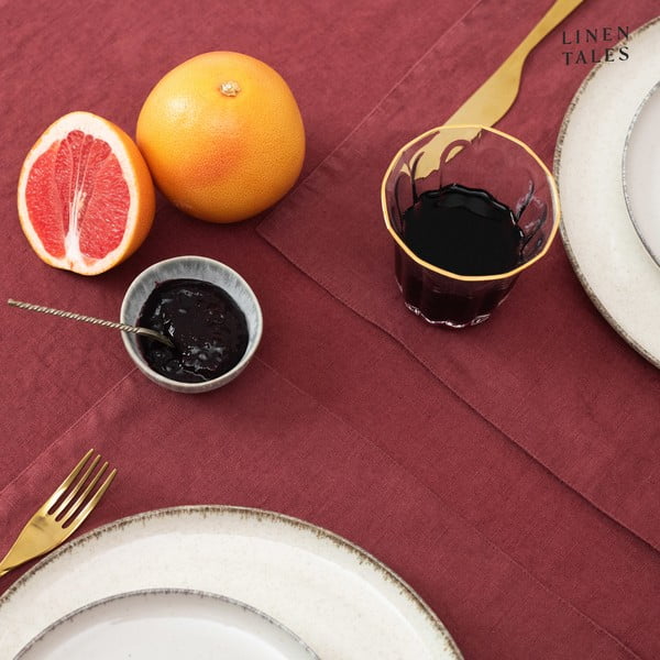 Runner in lino 40x150 cm Marsala – Linen Tales-image-1