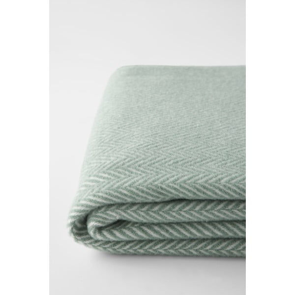 Plaid verde chiaro con contenuto di cotone , 140 x 180 cm Skyline - Euromant-image-1