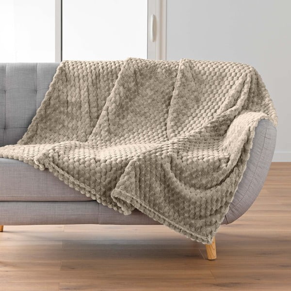 Coperta grigio tortora in microflanella 125x150 cm Mini Frosty – douceur d'intérieur-image-1
