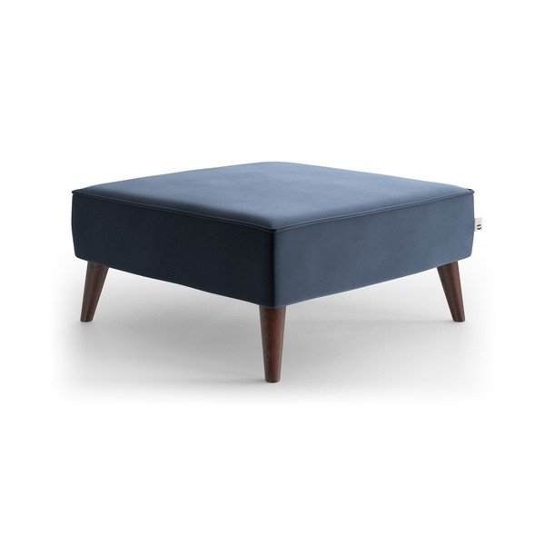 Tmavě modrá sametová podnožka My Pop Design Auteuil