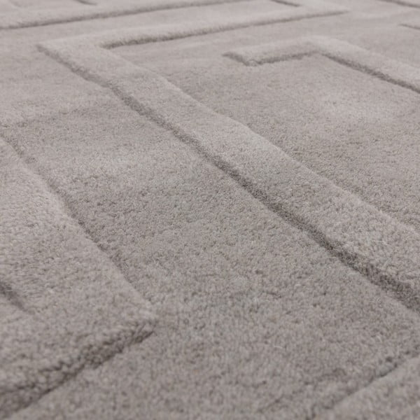 Tappeto in lana grigio chiaro 160x230 cm Maze - Asiatic Carpets-image-1