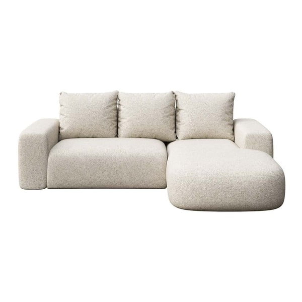 Divano angolare beige (con penisola a destra e chaise lounge) Monce – Rodier
