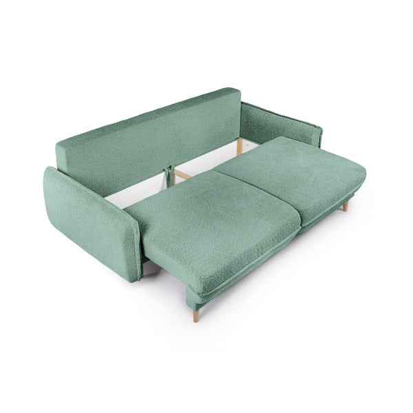 Divano letto verde in tessuto bouclé 215 cm Patti - Bonami Selection-image-2