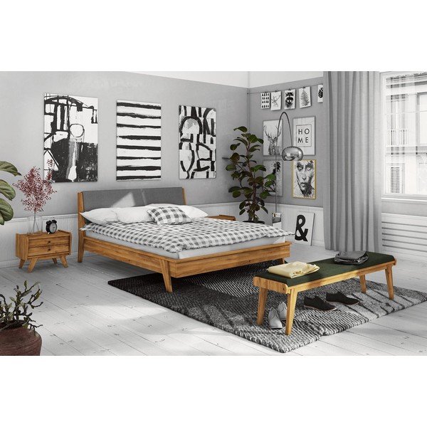 Panchina in rovere con seduta verde Retro - The Beds-image-1