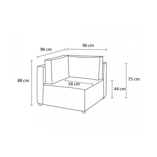 Modulo divano in velluto a coste verde variabile Nihad modular - Bobochic Paris-image-4