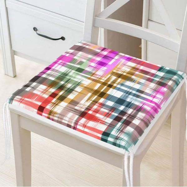 Cuscino di seduta 40x40 cm Colour Crisscross - Mila Home-image-1