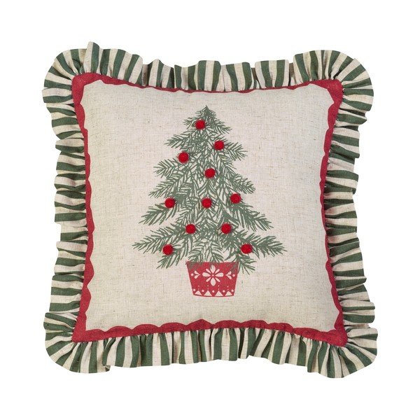 Cuscino decorativo a tema natalizio 45x45 cm Frilled Christmas Tree – Catherine Lansfield