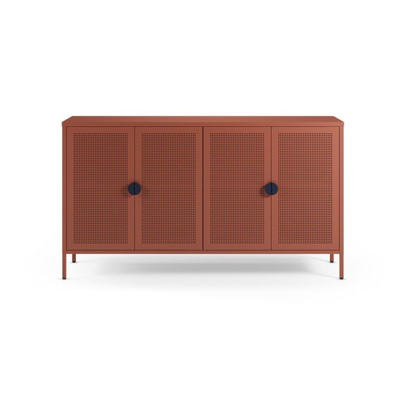 Armadietto color terracotta in metallo 160x90x40 cm Sayla – Marckeric