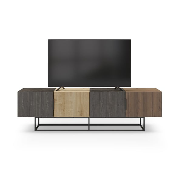 Tavolo TV in rovere colore naturale 200x55 cm Titan - Marckeric-image-4