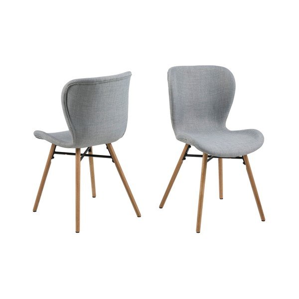 Set di 2 sedie da pranzo grigio chiaro Batilda - Actona-image-3