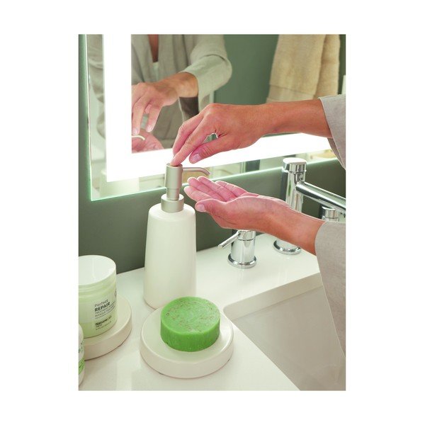 Dispenser di sapone in ceramica bianca Vanity Eco - iDesign-image-1