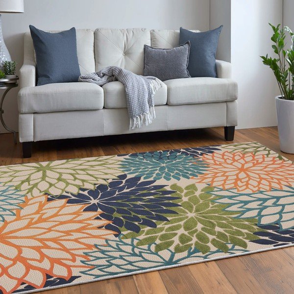Tappeto lavabile in misto cotone 100x150 cm Geo Flowers - Conceptum Hypnose-image-2