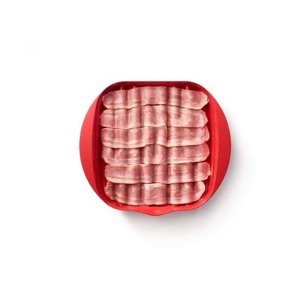 Contenitore di plastica rosso per la pancetta Bacon - Lékué-image-3