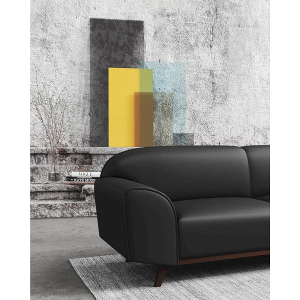 Divano in pelle grigio scuro 193 cm Nesbo - MESONICA-image-4