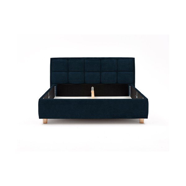 Letto matrimoniale blu scuro con contenitore , 180 x 200 cm Karme - ProSpánek-image-3
