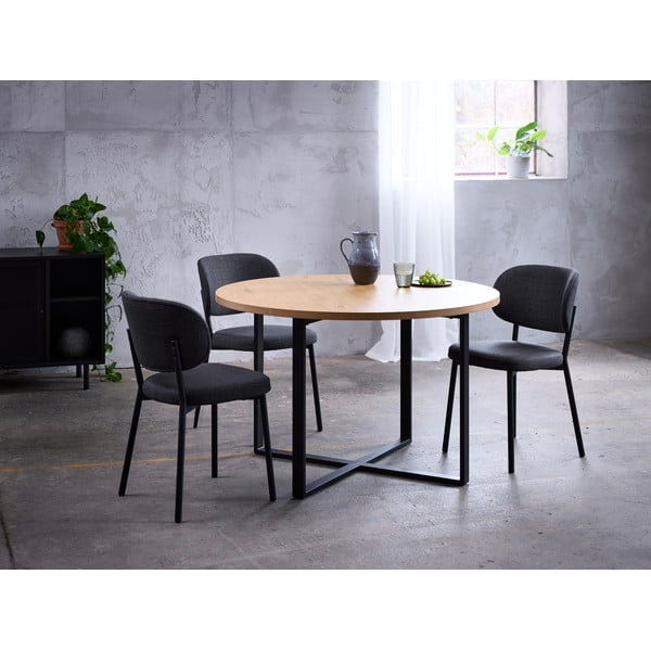 Sedia da pranzo grigio scuro Fowler - Unique Furniture-image-2