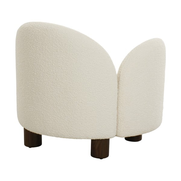 Poltrona bianca in tessuto bouclé Honolulu - House Nordic-image-4