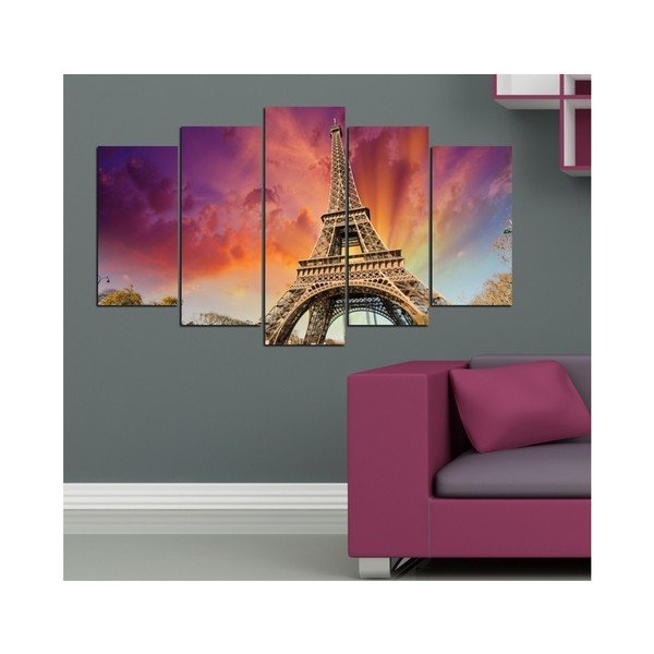 Quadro a più parti Caduta di Eiffel, 102 x 60 cm - Insigne-image-1