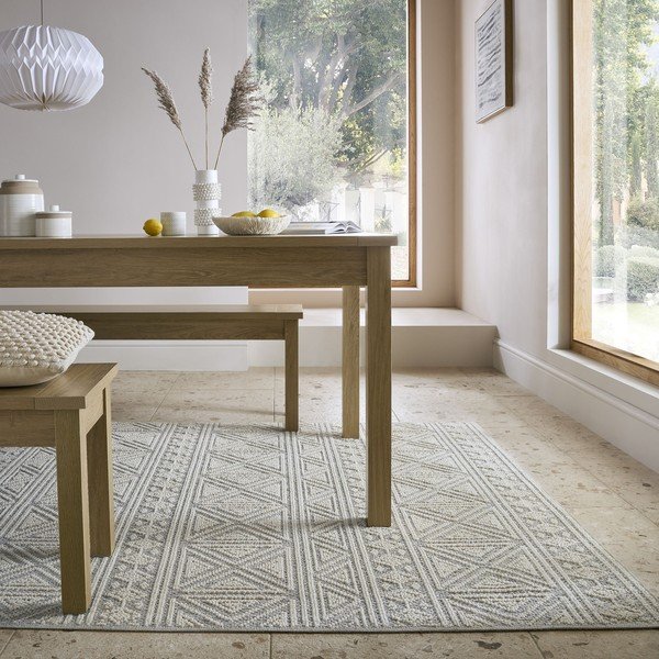 Tappeto grigio/beige lavabile 155x230 cm Lucia – Flair Rugs-image-1