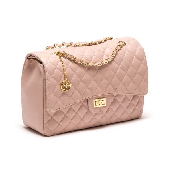 Kožená kabelka Casla, růžová-image-1