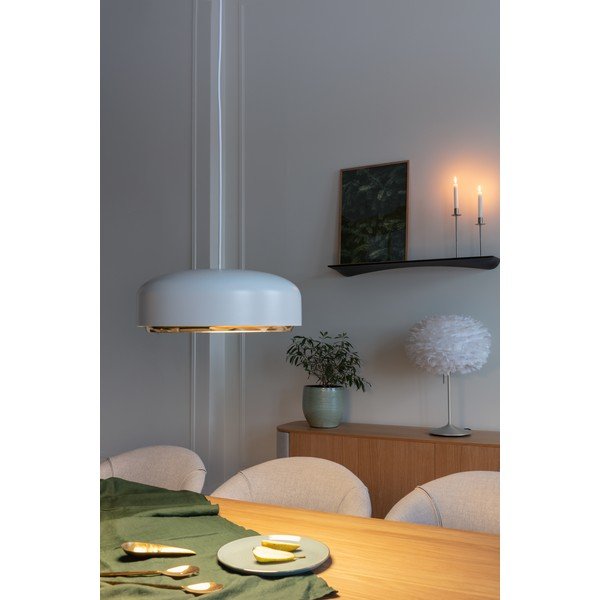 Apparecchio a sospensione LED bianco con paralume in metallo ø 40 cm Hazel medium - UMAGE-image-1