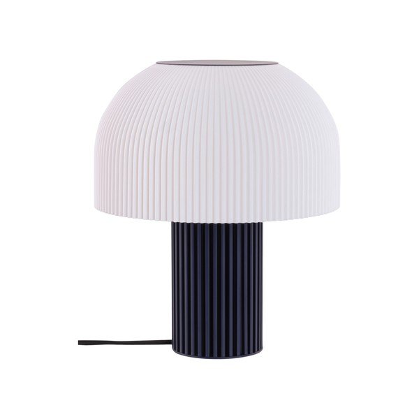 Lampada da tavolo bianca/blu in plastica (altezza totale 29 cm) Maya – Jotex
