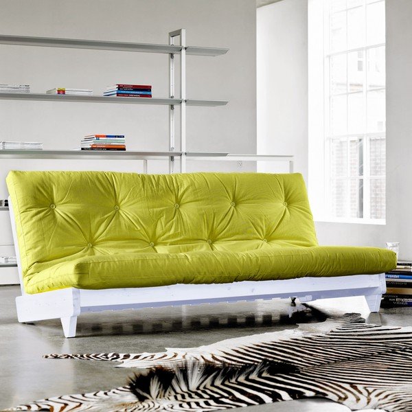 Rozkládací pohovka Karup Fresh White/Pistacie