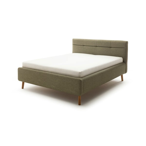 Letto matrimoniale imbottito verde rete non inclusa 180x200 cm Lotte – Meise Möbel