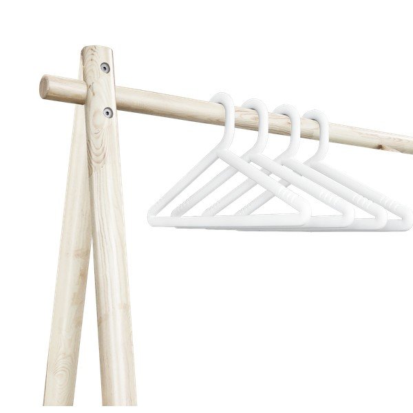 Sada 4 bílých ramínek k věšáku Karup Design Hongi White