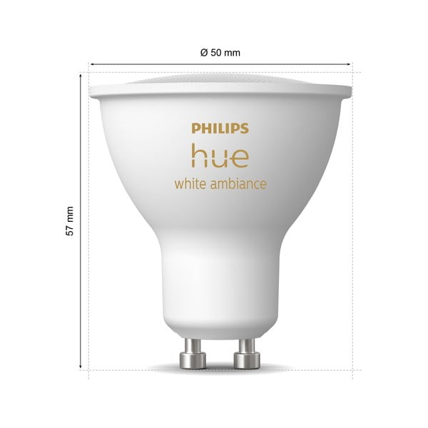 Lampadine intelligenti a LED in set di 2 GU10, 4 W White ambiance - Philips Hue-image-4