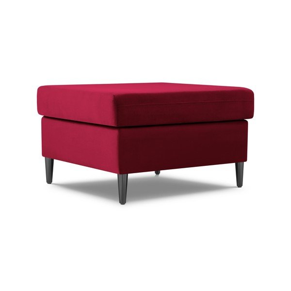 Poggiapiedi rosso con rivestimento in velluto Kyoto – Cosmopolitan Design-image-1