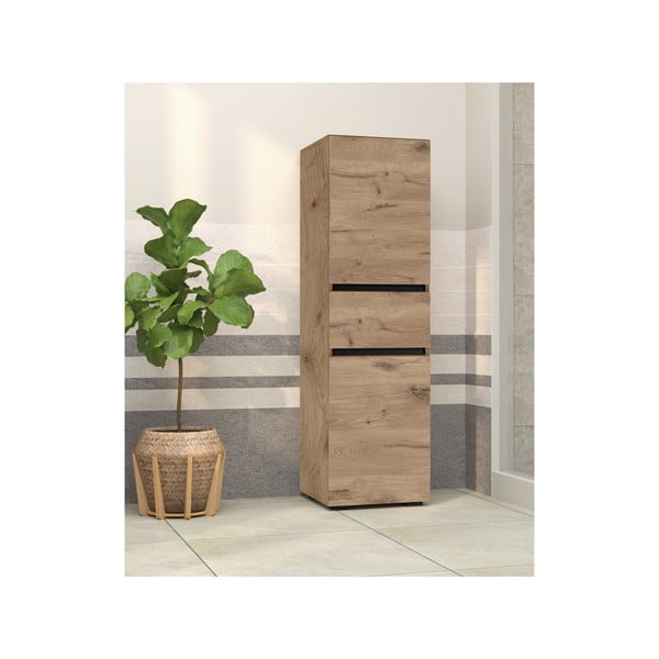 Mobile alto effetto rovere per bagno 38x130 cm Wisla - Støraa-image-4