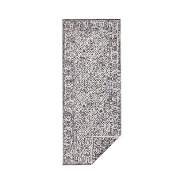 Tappeto da esterno reversibile grigio e crema Curacao, 80 x 150 cm - Bougari-image-1