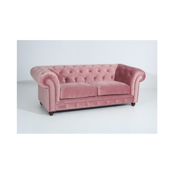 Divano rosa Orleans Velvet, 216 cm - Max Winzer-image-1