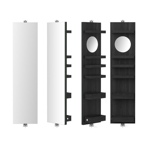 Specchio girevole con contenitore Dark, altezza 114 cm Cosmos - Wireworks-image-1