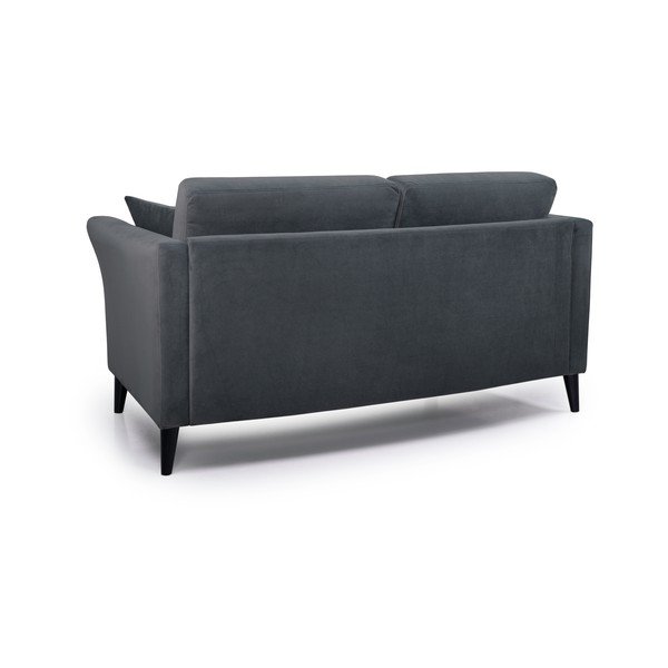 Divano in velluto grigio scuro 165 cm Eden - Scandic-image-3