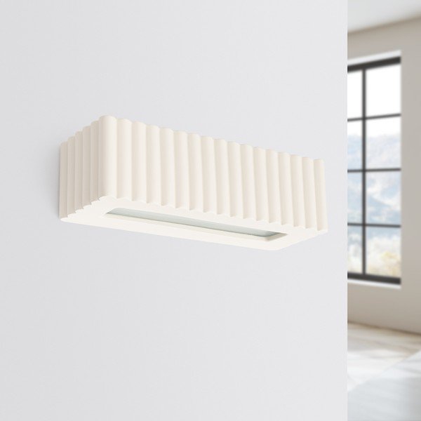 Lampada da parete beige in ceramica Rivena – Sollux-image-4